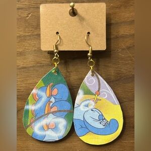 Upcycled Alice in Wonderland Drop Earrings